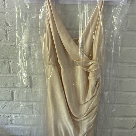 Shona Joy La Lune Cross Draped Maxi Dress - Cream US 6 - Picture 4 of 4